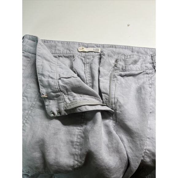 Eileen Fisher Pant 10 Medium Cargo Cropped Straight Zip Gray Lightweight 32 x 22 - Picture 12 of 16